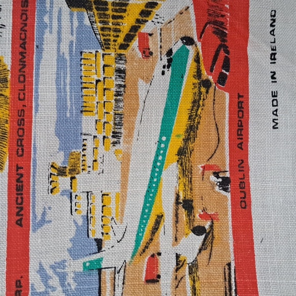 Vintage Irish Linen Map Tea Towel Ireland NWOT 1980 Tapestry - Picture 6 of 7